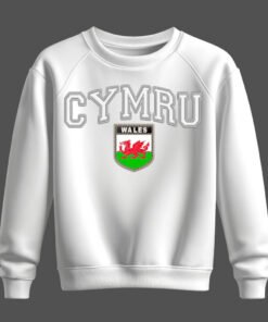 white sweatshirt, wales, cymru, great britain
