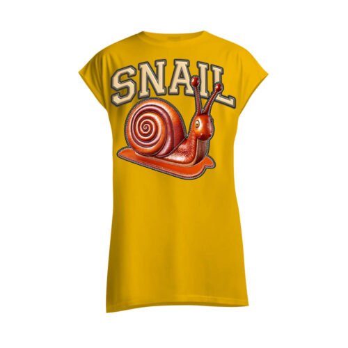 yellow sleeveless shirt snail DTG / DTF Print On Demand Sleeveless Snail