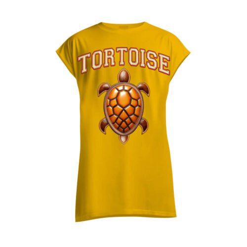 yellow sleeveless shirt tortoise DTG / DTF Print On Demand Sleeveless Tortoise